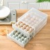 Double-layer 60 Grids Egg Storage Box Plastic Egg Tray Organizer Box for Home Kitchen